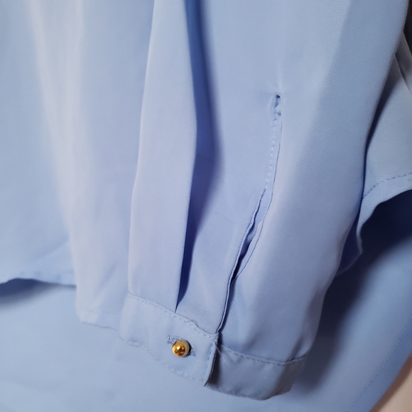 Basic Blue Siphon Blouse - Picture 3 of 4